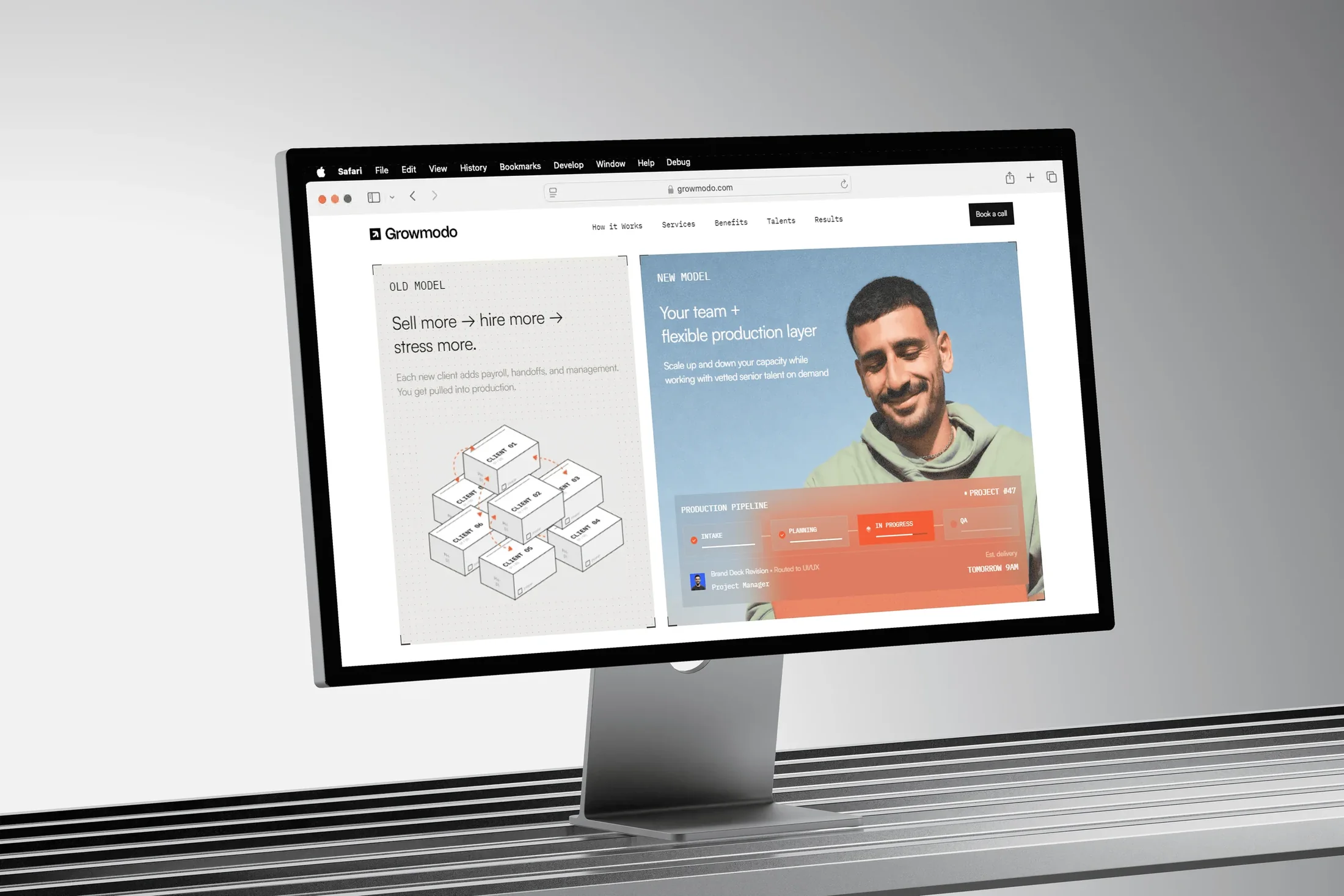 Growmodo website on a desktop screen