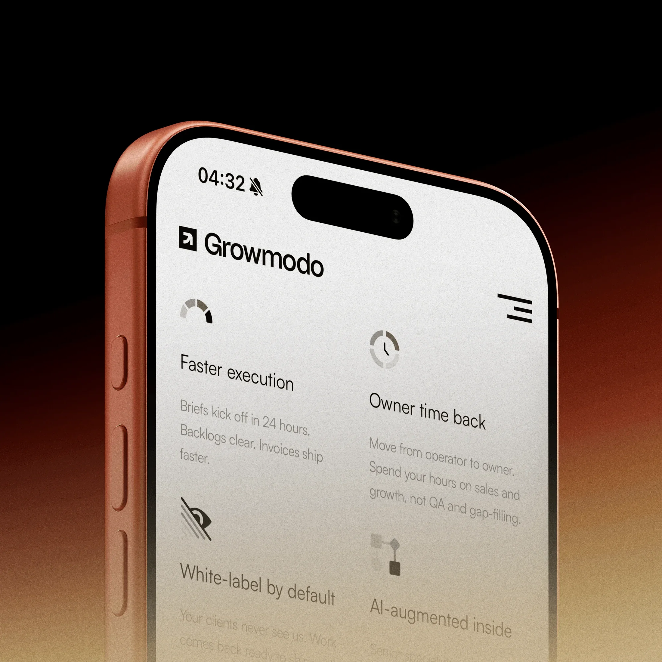 Growmodo mobile page