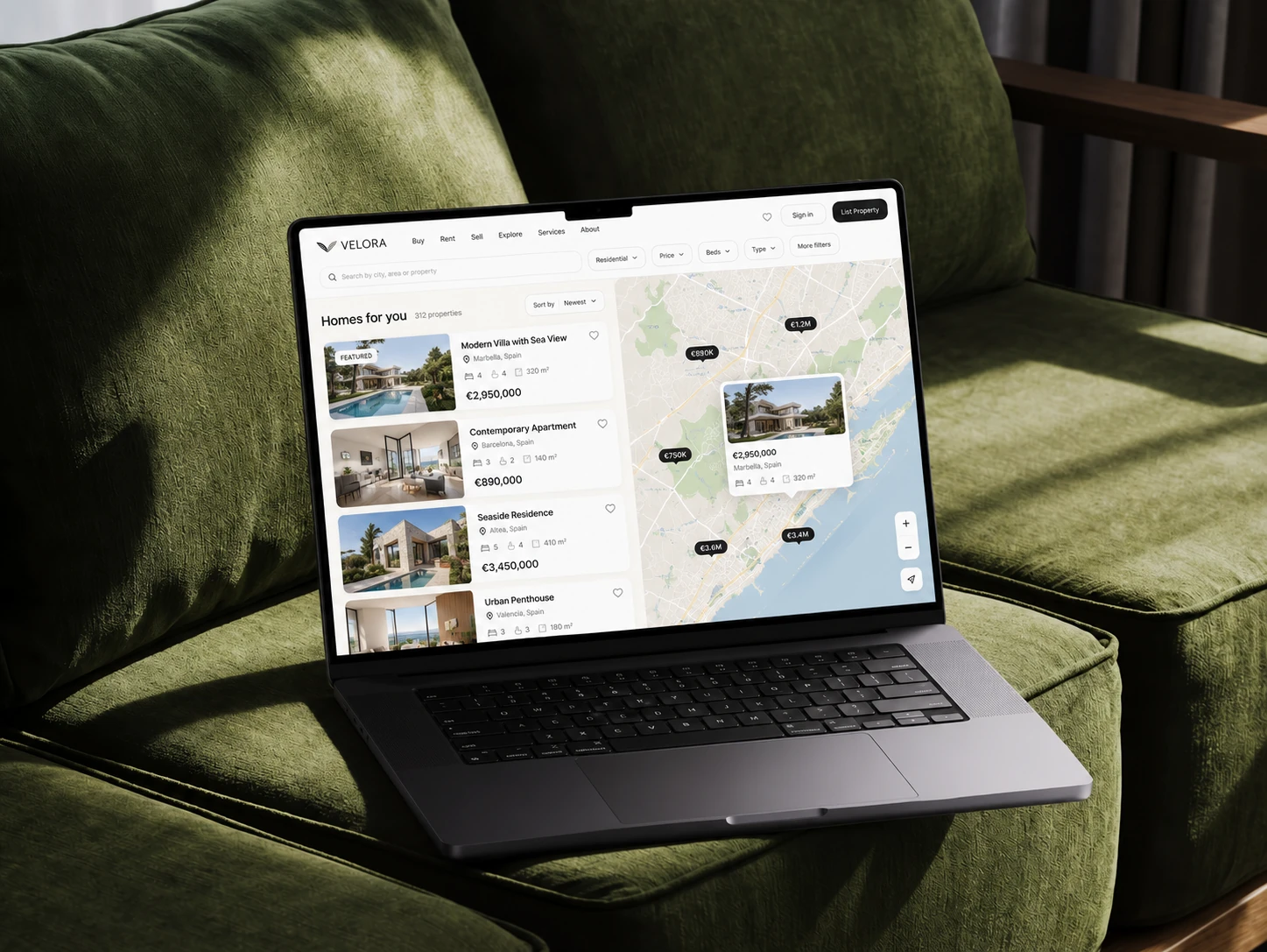 Velora, real estate platform